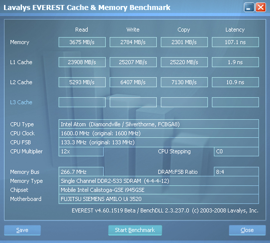 Fujitsu Siemens Amilo Mini Ui3520