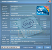  Asus P52J : Everest cpuid core 2  test