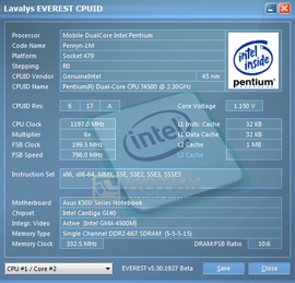  CPU  Asus K50IJ 