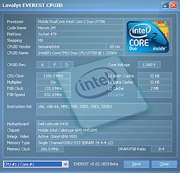 CPU ID Core 1 Dell Latitude D430