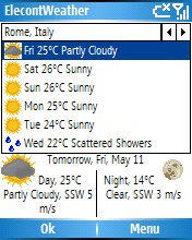 Smartphone weather details