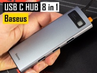 ³  Baseus USB C HUB 8 in 1  Aliexpress -   $24 ( 55%)