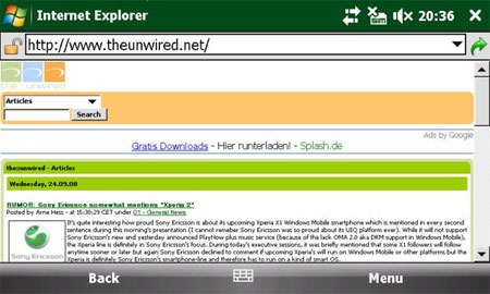 Microsoft Internet Explorer Mobile 6