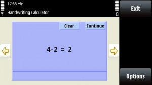 Nokia Handwriting Calculator